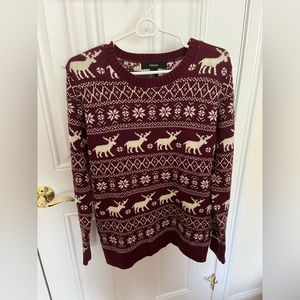 Forever 21 christmas sweater burgundy
